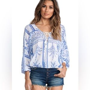 Free People | Yo Yo Geo Peasant Blouse
